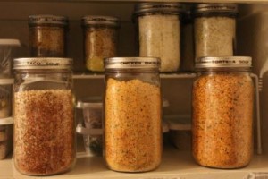 jars on the shelf
