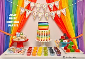 jelly bean birthday party rainbow party 1