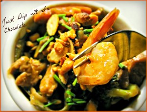 Combination Stir Fry with BBQ Peanut Sauce Recipe