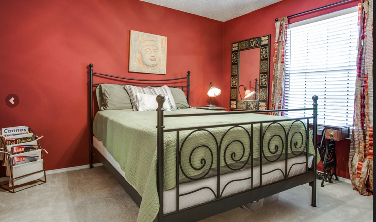 red guest room